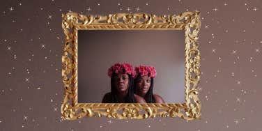 twins in a picture frame
