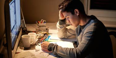 man at a desk