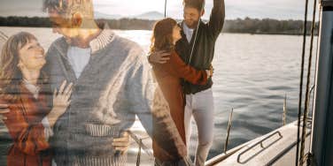 couple on a sail boat