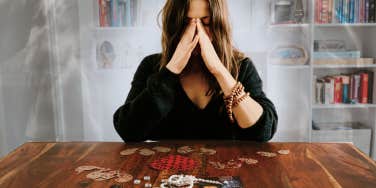 woman embracing her white aura-- channeling her psychic abilities