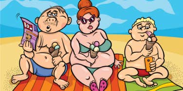 fat-family-on-beach