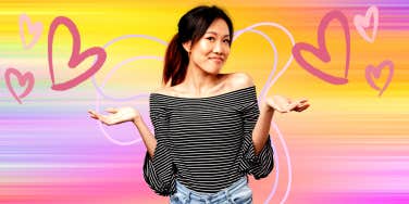 woman shrugging