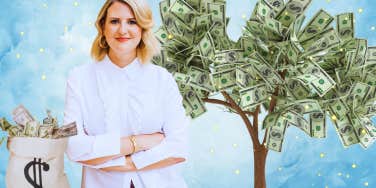 woman with money