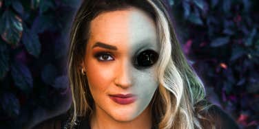 woman with alien features