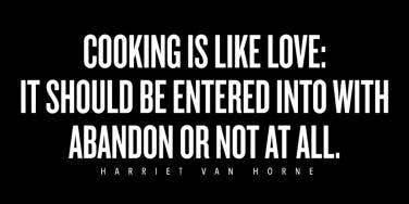 harriet van horne food and love quote