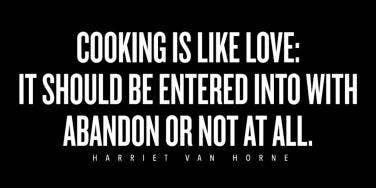 harriet van horne food and love quote