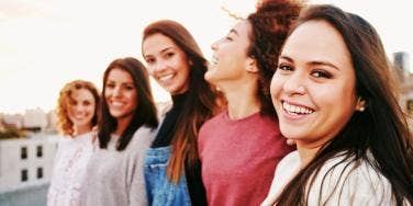 happy group of women