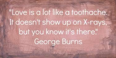 george burns funny love quote