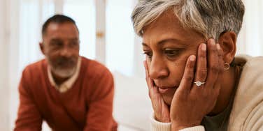 older couple contemplating divorce