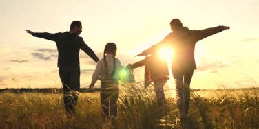 family in the sunlight