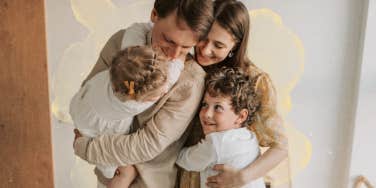 Family embracing each other 