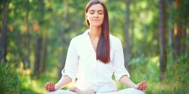 woman meditating