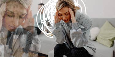 Woman feeling stressed or anxious