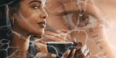 Woman accepting emotions for what they are and letting them pass