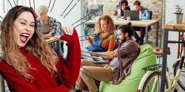 Woman finding confidence in her workplace