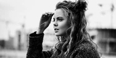 woman with bun in her hair