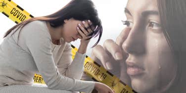 Woman crying