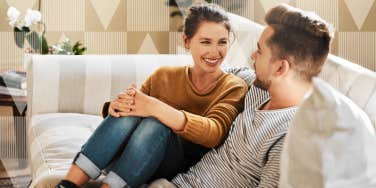 healthy couple enjoying each others company