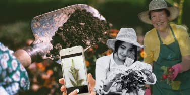 Woman gardening like her mother once did