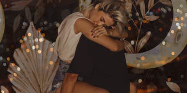 Man lifting woman up for a hug
