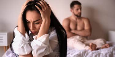 woman regretting one night stand
