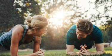 couple exercising together