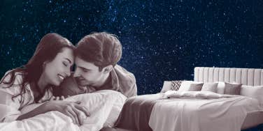 couple, bed, sleep method 