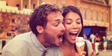 couples eating ice-cream