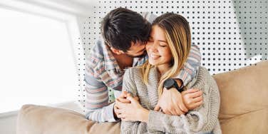 couple hugging each other