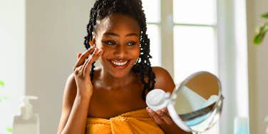 woman doing skincare 