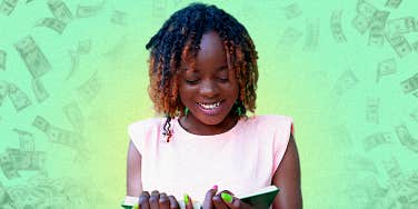 girl holding notebook