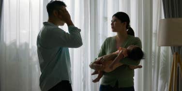husband kicks wife and baby out of their house