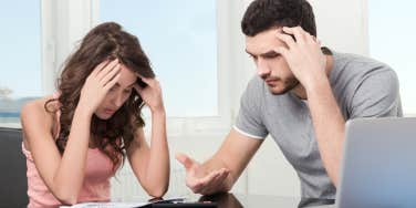 couple stressed about finances