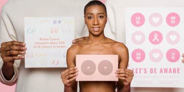 Woman with breast cancer