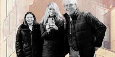 Author with her parents 