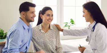 couple family planning with doctor