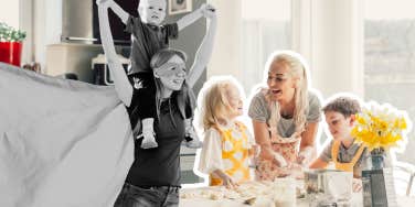 Woman doing it all in her household 
