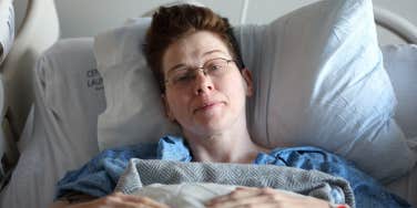 Woman after surgery 