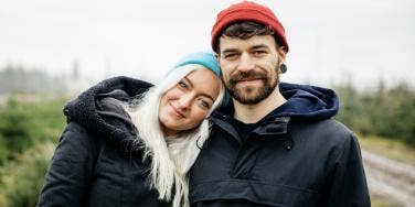 couple wearing beanies together