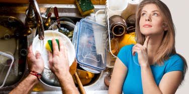 Man doing dishes 