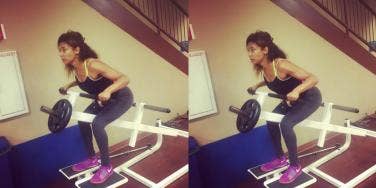 woman working out