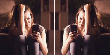 depressed woman