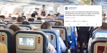Plane seats, tweet