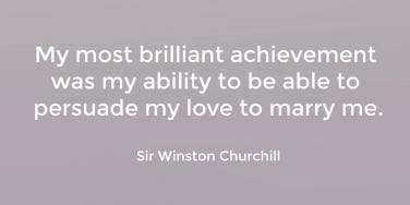 Winston Churchill marriage quote