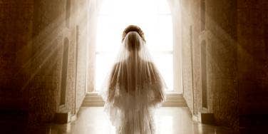 bride in church