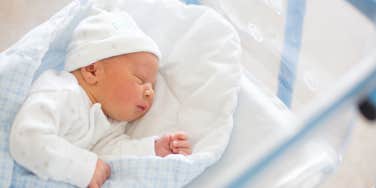 newborn baby boy sleeping