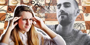 Narcissistic man playing mind games on partner 