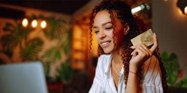 woman spending money