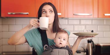 mom with a baby