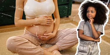 Mother pregnant, daughter now 